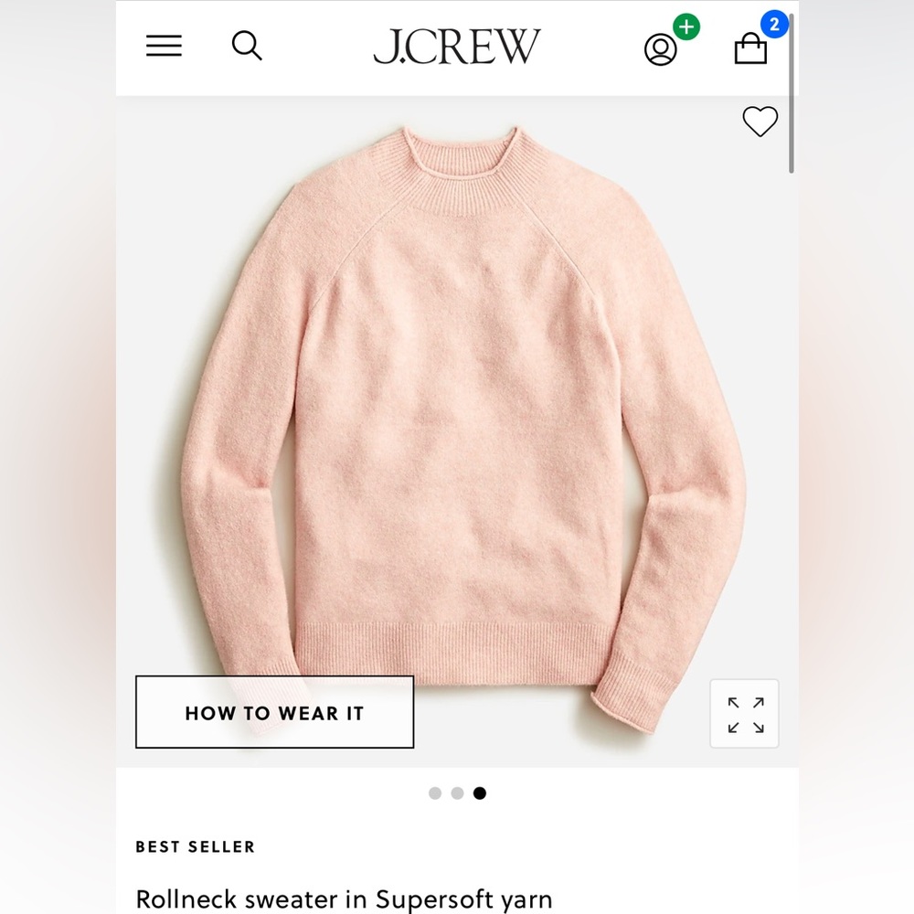 J Crew Rollneck Sweater. EUC. Color is Ivory Rainbow Multi.